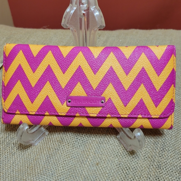 Vera Bradley Handbags - Vera Bradley ZIGGY ZAGS  Colorful Large Trifold WALLET
